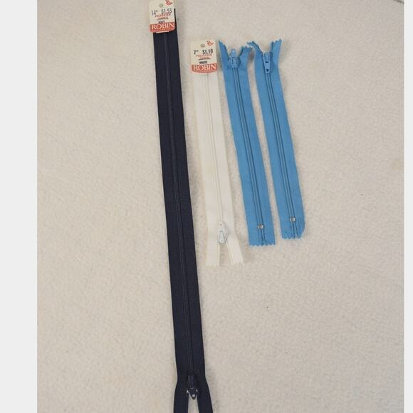 Lot of 4 Zippers 2 Iron on Adhesive Sewing Heat Bond Interfacing Crafting DIY - Picture 5 of 5